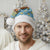Israel Christmas Santa Hat with Blue-Yellow Star Pattern, Menorah, and Santa Motif - Wonder Print Shop