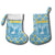Israel Christmas Stocking with Blue-Yellow Star Pattern, Menorah, and Santa Motif - Wonder Print Shop