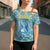 Israel Christmas Cross Shoulder Shirt with Blue-Yellow Star Pattern, Menorah, and Santa Motif - Wonder Print Shop