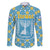 Israel Christmas Family Matching Long Sleeve Bodycon Dress and Hawaiian Shirt with Blue-Yellow Star Pattern, Menorah, and Santa Motif - Wonder Print Shop