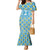 Israel Christmas Family Matching Mermaid Dress and Hawaiian Shirt with Blue-Yellow Star Pattern, Menorah, and Santa Motif - Wonder Print Shop
