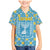 Israel Christmas Family Matching Mermaid Dress and Hawaiian Shirt with Blue-Yellow Star Pattern, Menorah, and Santa Motif - Wonder Print Shop
