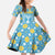Israel Christmas Family Matching Summer Maxi Dress and Hawaiian Shirt with Blue-Yellow Star Pattern, Menorah, and Santa Motif - Wonder Print Shop