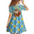 Israel Christmas Family Matching Tank Maxi Dress and Hawaiian Shirt with Blue-Yellow Star Pattern, Menorah, and Santa Motif - Wonder Print Shop
