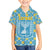 Israel Christmas Family Matching Tank Maxi Dress and Hawaiian Shirt with Blue-Yellow Star Pattern, Menorah, and Santa Motif - Wonder Print Shop