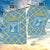 Israel Christmas Garden Flag with Blue-Yellow Star Pattern, Menorah, and Santa Motif - Wonder Print Shop