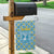 Israel Christmas Garden Flag with Blue-Yellow Star Pattern, Menorah, and Santa Motif - Wonder Print Shop