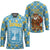 Israel Christmas Hockey Jersey with Blue-Yellow Star Pattern, Menorah, and Santa Motif - Wonder Print Shop