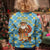 Israel Christmas Kid Ugly Christmas Sweater with Blue-Yellow Star Pattern, Menorah, and Santa Motif - Wonder Print Shop
