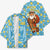 Israel Christmas Kimono with Blue-Yellow Star Pattern, Menorah, and Santa Motif - Wonder Print Shop
