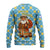 Israel Christmas Ugly Christmas Sweater with Blue-Yellow Star Pattern, Menorah, and Santa Motif - Wonder Print Shop