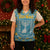 Israel Christmas Knitted V-Neck Vest with Blue-Yellow Star Pattern, Menorah, and Santa Motif - Wonder Print Shop