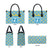 Israel Christmas Leather Bag with Blue-Yellow Star Pattern, Menorah, and Santa Motif - Wonder Print Shop