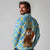 Israel Christmas Long Sleeve Polo Shirt with Blue-Yellow Star Pattern, Menorah, and Santa Motif - Wonder Print Shop