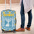 Israel Christmas Luggage Cover with Blue-Yellow Star Pattern, Menorah, and Santa Motif - Wonder Print Shop