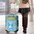 Israel Christmas Luggage Cover with Blue-Yellow Star Pattern, Menorah, and Santa Motif - Wonder Print Shop