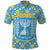Israel Christmas Polo Shirt with Blue-Yellow Star Pattern, Menorah, and Santa Motif - Wonder Print Shop