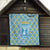Israel Christmas Quilt with Blue-Yellow Star Pattern, Menorah, and Santa Motif - Wonder Print Shop
