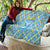 Israel Christmas Quilt with Blue-Yellow Star Pattern, Menorah, and Santa Motif - Wonder Print Shop