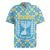 Israel Christmas Rugby Jersey with Blue-Yellow Star Pattern, Menorah, and Santa Motif - Wonder Print Shop