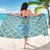 Israel Christmas Sarong with Blue-Yellow Star Pattern, Menorah, and Santa Motif - Wonder Print Shop
