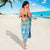 Israel Christmas Sarong with Blue-Yellow Star Pattern, Menorah, and Santa Motif - Wonder Print Shop