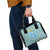 Israel Christmas Shoulder Handbag with Blue-Yellow Star Pattern, Menorah, and Santa Motif - Wonder Print Shop