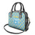 Israel Christmas Shoulder Handbag with Blue-Yellow Star Pattern, Menorah, and Santa Motif - Wonder Print Shop