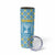 Israel Christmas Skinny Tumbler with Blue-Yellow Star Pattern, Menorah, and Santa Motif - Wonder Print Shop