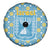 Israel Christmas Spare Tire Cover with Blue-Yellow Star Pattern, Menorah, and Santa Motif - Wonder Print Shop
