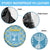 Israel Christmas Spare Tire Cover with Blue-Yellow Star Pattern, Menorah, and Santa Motif - Wonder Print Shop