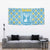 Israel Christmas Tapestry with Blue-Yellow Star Pattern, Menorah, and Santa Motif - Wonder Print Shop