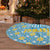 Israel Christmas Tree Skirt with Blue-Yellow Star Pattern, Menorah, and Santa Motif - Wonder Print Shop