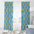 Israel Christmas Window Curtain with Blue-Yellow Star Pattern, Menorah, and Santa Motif - Wonder Print Shop