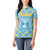Israel Christmas Women Polo Shirt with Blue-Yellow Star Pattern, Menorah, and Santa Motif - Wonder Print Shop