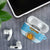 Argentina Christmas AirPods Case with Blue-White Snowflake Pattern, Sun Emblem, and Map Motif - Wonder Print Shop