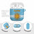 Argentina Christmas AirPods Case with Blue-White Snowflake Pattern, Sun Emblem, and Map Motif - Wonder Print Shop