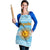 Argentina Christmas Apron with Blue-White Snowflake Pattern, Sun Emblem, and Map Motif - Wonder Print Shop