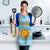 Argentina Christmas Apron with Blue-White Snowflake Pattern, Sun Emblem, and Map Motif - Wonder Print Shop