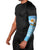 Argentina Christmas Arm Sleeves with Blue-White Snowflake Pattern, Sun Emblem, and Map Motif - Wonder Print Shop