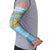 Argentina Christmas Arm Sleeves with Blue-White Snowflake Pattern, Sun Emblem, and Map Motif - Wonder Print Shop