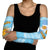 Argentina Christmas Arm Sleeves with Blue-White Snowflake Pattern, Sun Emblem, and Map Motif - Wonder Print Shop