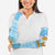 Argentina Christmas Arm Sleeves with Blue-White Snowflake Pattern, Sun Emblem, and Map Motif - Wonder Print Shop