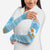 Argentina Christmas Arm Sleeves with Blue-White Snowflake Pattern, Sun Emblem, and Map Motif - Wonder Print Shop