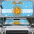 Argentina Christmas Auto Sun Shade with Blue-White Snowflake Pattern, Sun Emblem, and Map Motif - Wonder Print Shop