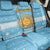 Argentina Christmas Back Car Seat Cover with Blue-White Snowflake Pattern, Sun Emblem, and Map Motif - Wonder Print Shop