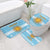 Argentina Christmas Bathroom Set with Blue-White Snowflake Pattern, Sun Emblem, and Map Motif - Wonder Print Shop
