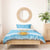 Argentina Christmas Bedding Set with Blue-White Snowflake Pattern, Sun Emblem, and Map Motif - Wonder Print Shop