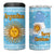 Argentina Christmas 4 in 1 Can Cooler Tumbler with Blue-White Snowflake Pattern, Sun Emblem, and Map Motif - Wonder Print Shop