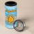 Argentina Christmas 4 in 1 Can Cooler Tumbler with Blue-White Snowflake Pattern, Sun Emblem, and Map Motif - Wonder Print Shop